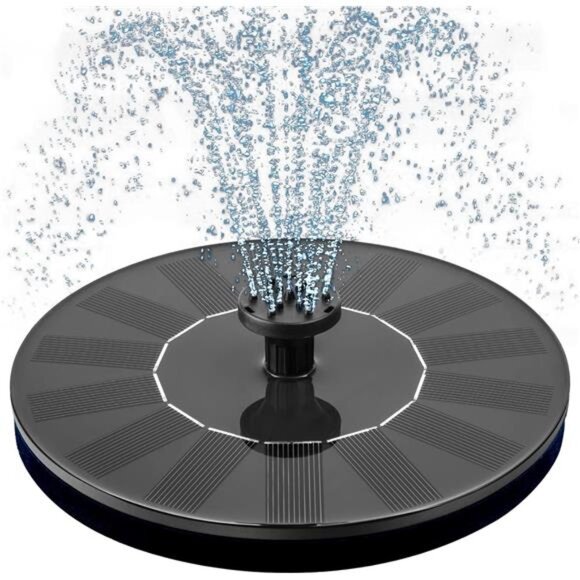 Solar Bird Bath Fountain Pump, Solar Fountain with 6 Nozzle - Picture 1 of 7